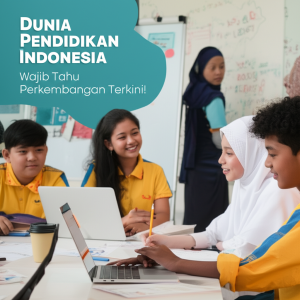 Generate an eye-catching, high-quality featured image prompt for a blog post about: Dunia Pendidikan