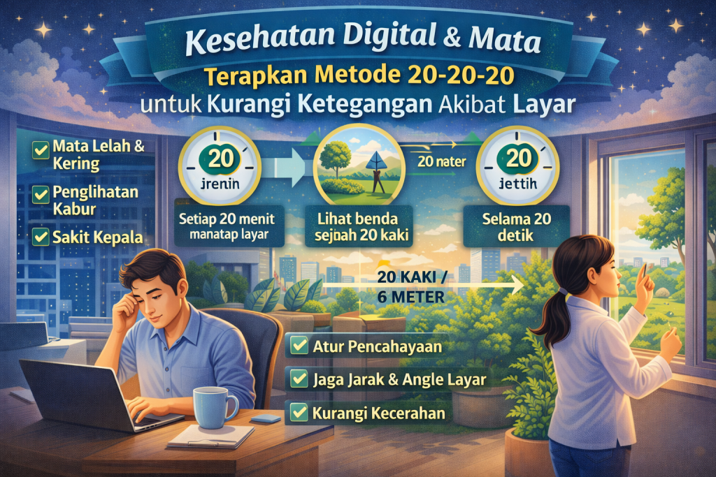 Mata Lelah dan Perih? Coba Teknik 20-20-20