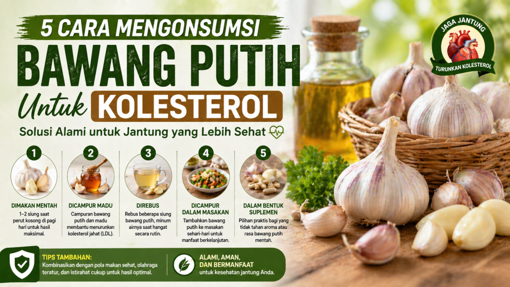5 Cara Efektif Konsumsi Bawang Putih untuk Turunkan Kolesterol