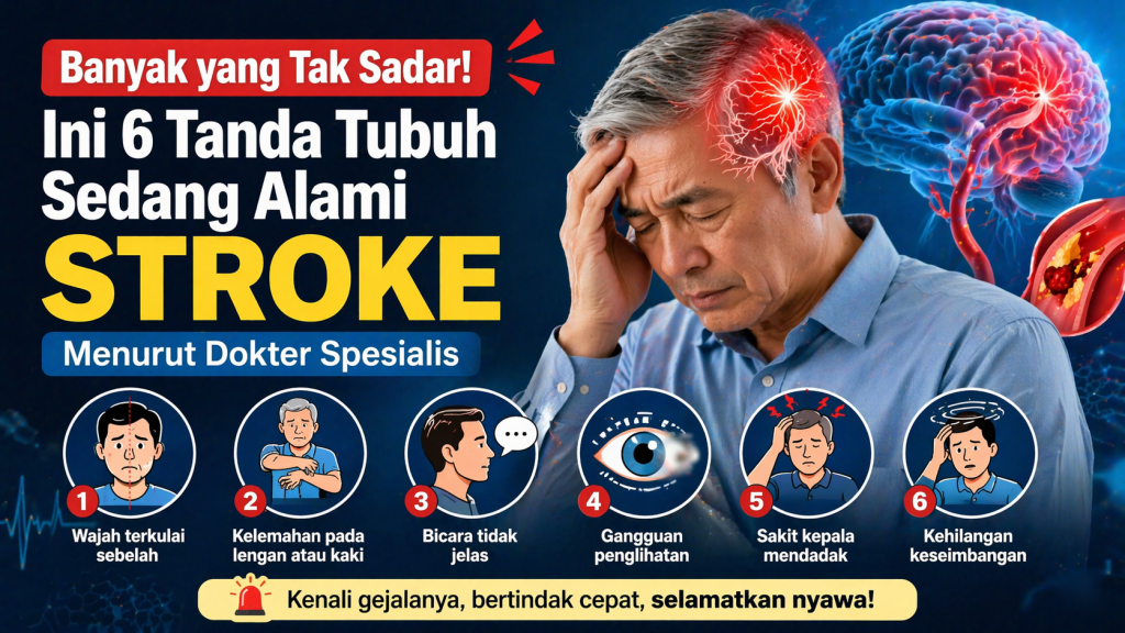 Stroke Bisa Datang Tiba-Tiba, Kenali 6 Tanda Awalnya