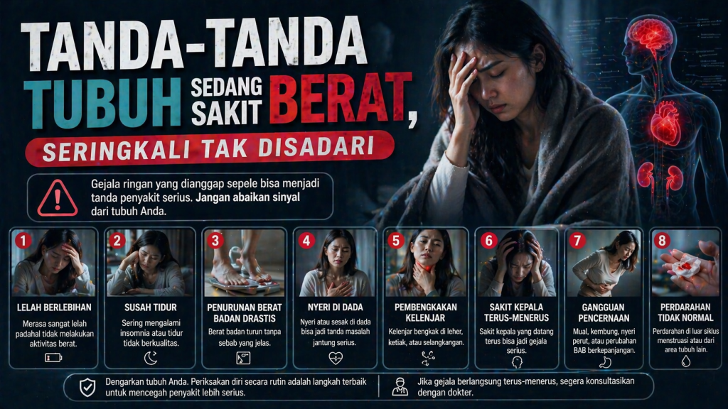 8 Tanda Tubuh Sedang Sakit Serius yang Sering Diabaikan