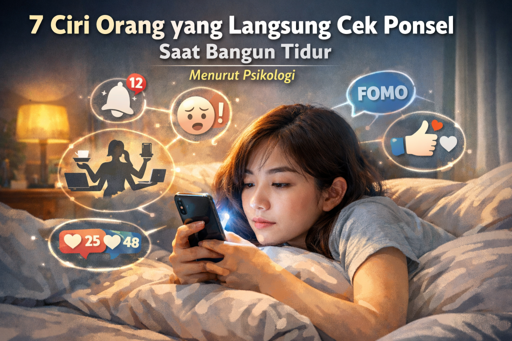 7 Ciri Orang yang Langsung Cek HP Saat Bangun Tidur, Menurut Psikologi