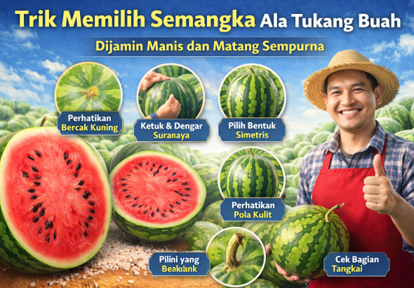 6 Tips Memilih Semangka Agar Manis dan Segar