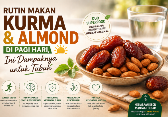 7 Manfaat Makan Kurma dan Almond Setiap Pagi yang Jarang Diketahui