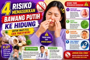 Viral Obati Flu dengan Bawang Putih di Hidung, Ini Faktanya
