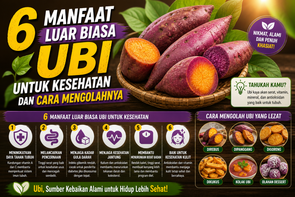 Kaya Nutrisi, Ini Cara Mengolah Ubi agar Gizinya Tetap Terjaga