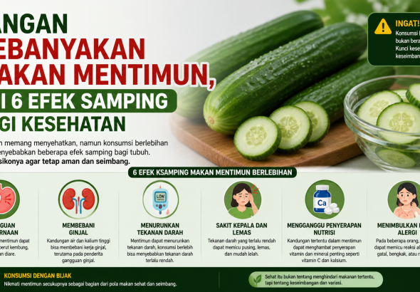 Jangan Kebanyakan Makan Mentimun, Ini 6 Efek Samping bagi Kesehatan