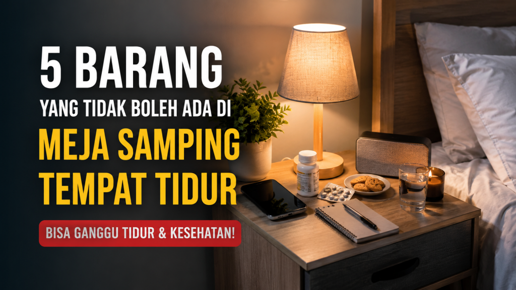 Jangan Letakkan Barang Ini di Meja Samping Tempat Tidur Anda