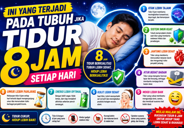 Jangan Remehkan Tidur, Ini Efek Positif Tidur 8 Jam