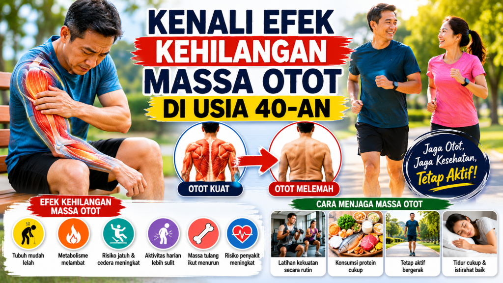 Usia 40-an Rentan Kehilangan Massa Otot, Ini Dampaknya
