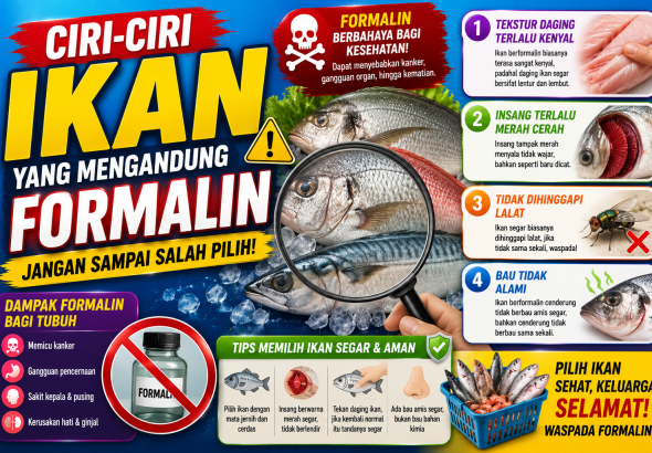 Kenali Tanda Ikan Berbahaya yang Mengandung Bahan Kimia