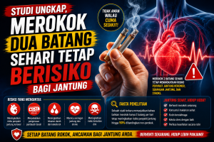 Studi: Merokok Dua Batang Sehari, Risiko Jantung Tetap Tinggi