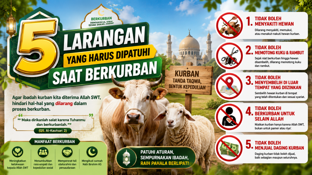 Umat Muslim Wajib Tahu, 5 Larangan Penting Saat Berkurban