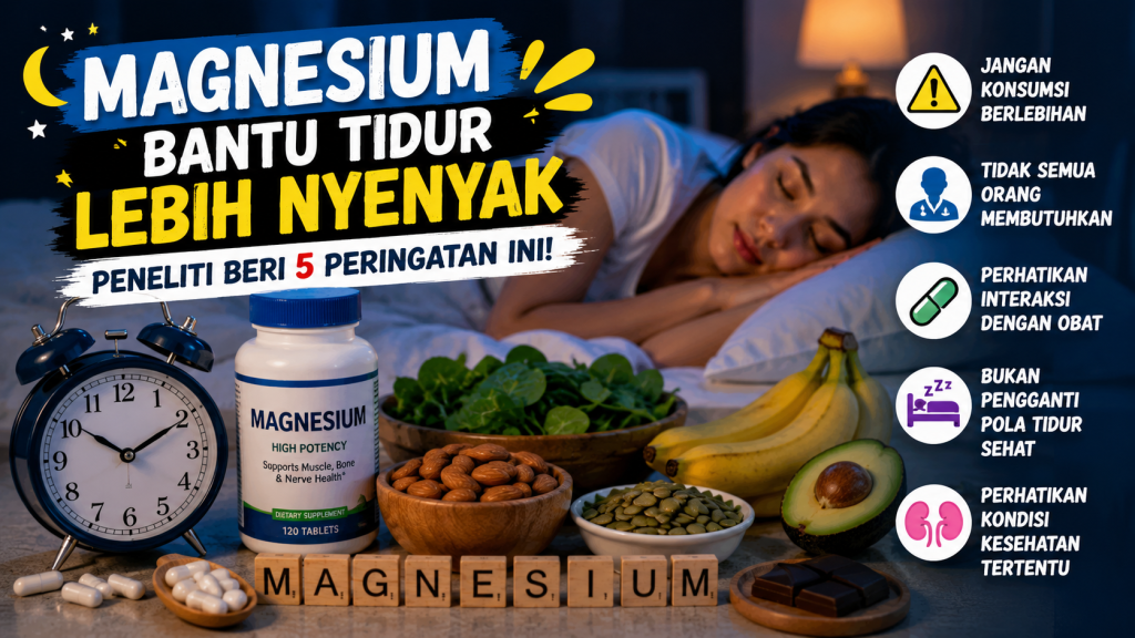 Jangan Asal Konsumsi, Ini 5 Peringatan Soal Magnesium untuk Tidur Nyenyak