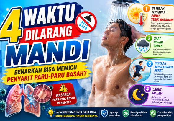 Ketahui Waktu yang Kurang Baik untuk Mandi agar Tubuh Tetap Sehat