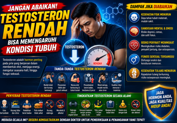 Jangan Abaikan, Testosteron Rendah Bisa Memengaruhi Kondisi Tubuh