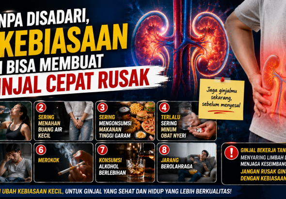 Ginjal Bekerja Tanpa Henti, Hindari Kebiasaan Buruk yang Bisa Merusaknya