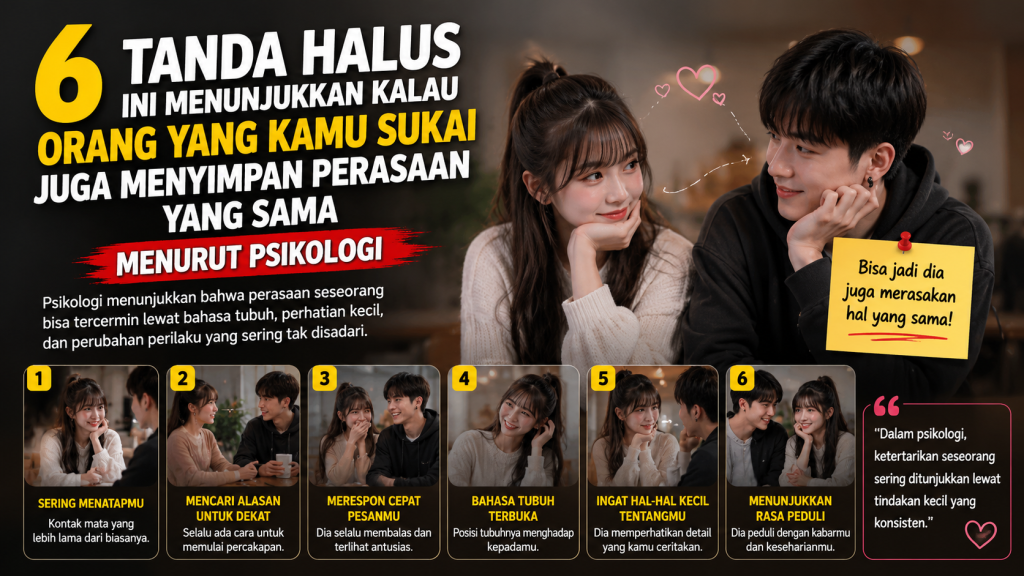 Psikologi Mengungkap 6 Sinyal Seseorang Menyimpan Perasaan Khusus Padamu
