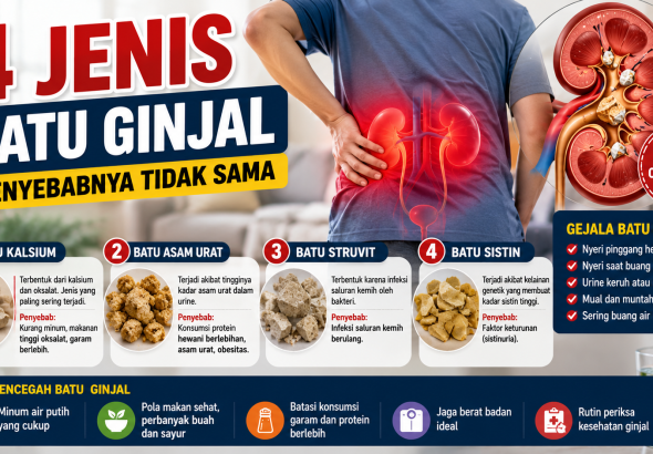 4 Jenis Batu Ginjal yang Sering Menyerang, Ketahui Cara Mencegahnya