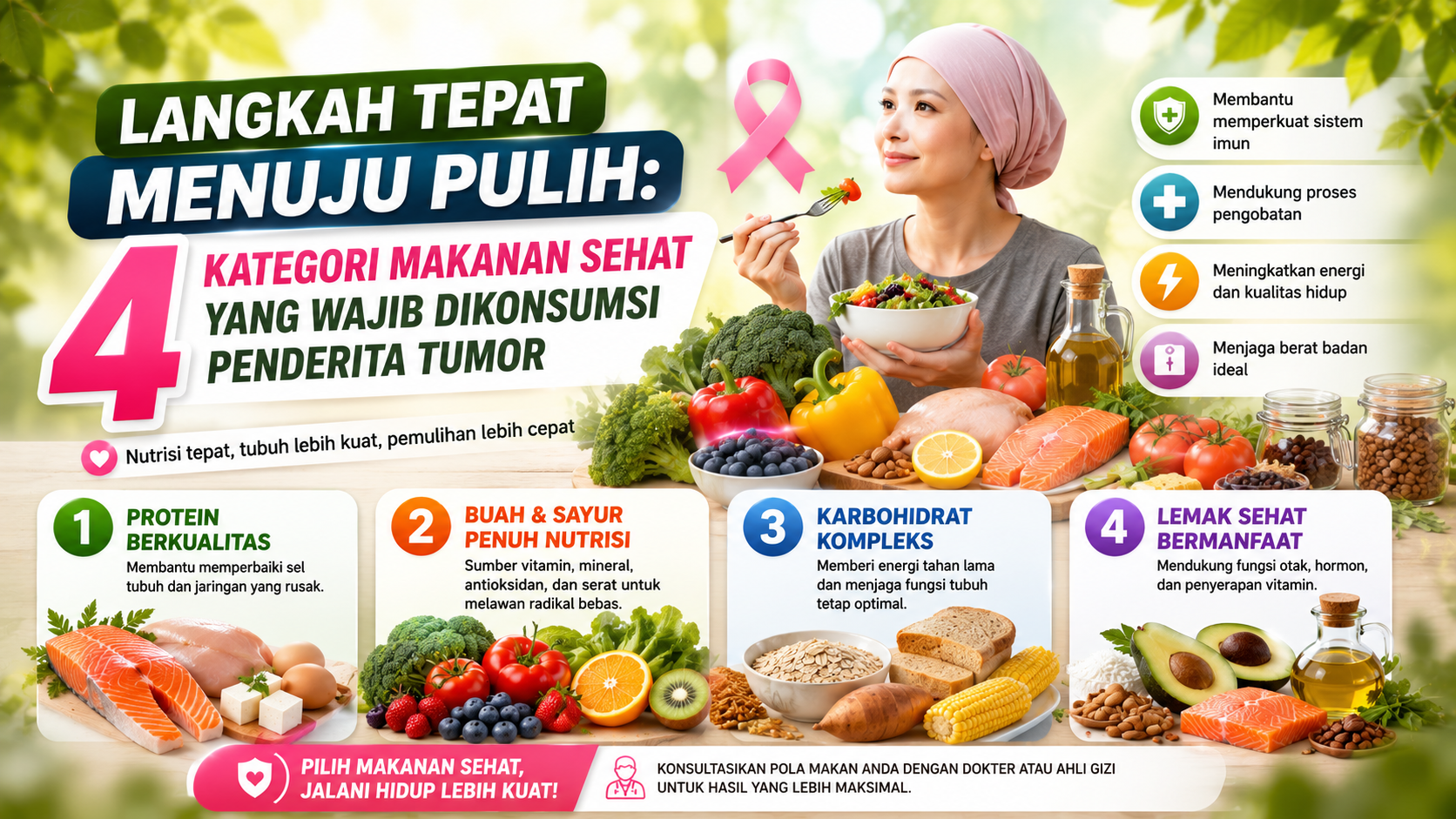 4 Kategori Makanan yang Dapat Mendukung Pemulihan Penderita Tumor