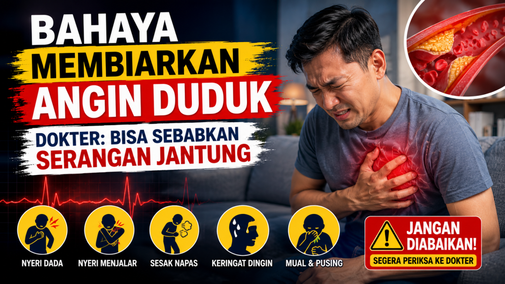 Jangan Anggap Sepele Angin Duduk, Bisa Berujung Serangan Jantung