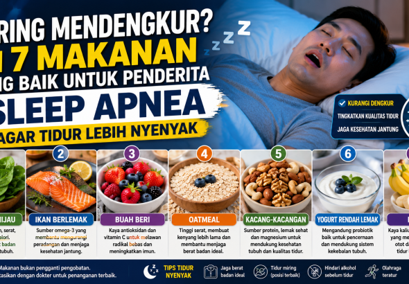 Sleep Apnea dan Mendengkur? Konsumsi 7 Makanan Sehat Ini