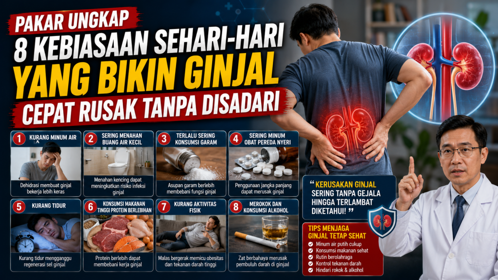 Jangan Anggap Remeh, 8 Kebiasaan Harian yang Bisa Mengganggu Fungsi Ginjal