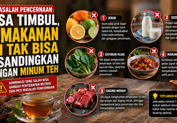 Sering Minum Teh Saat Makan? Waspadai Kombinasi dengan 5 Jenis Makanan Ini
