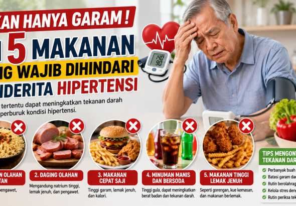 Ingin Tekanan Darah Tetap Stabil? Hindari 5 Makanan Berikut