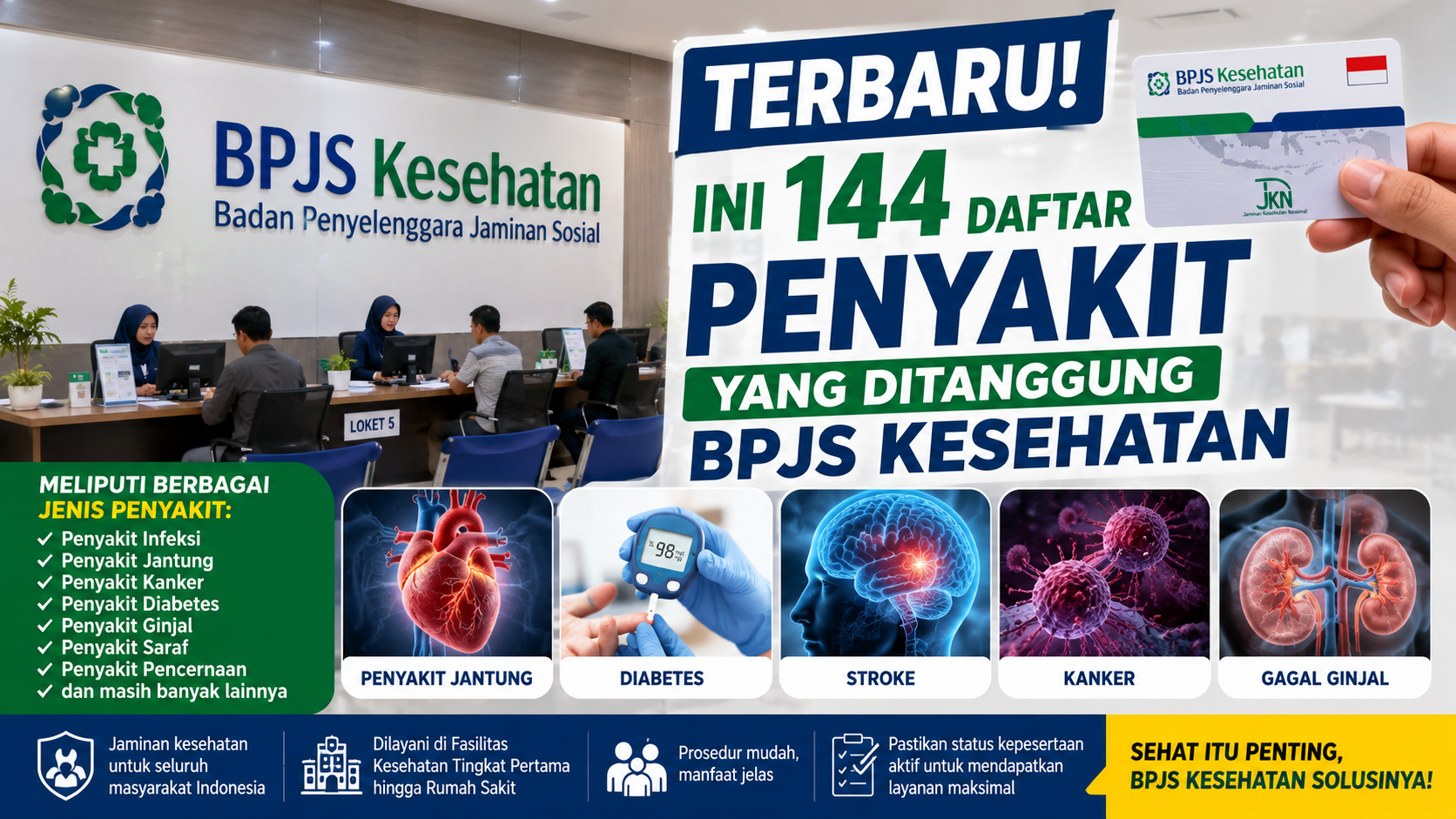 Daftar Lengkap Penyakit yang Ditanggung BPJS Kesehatan Tahun Ini