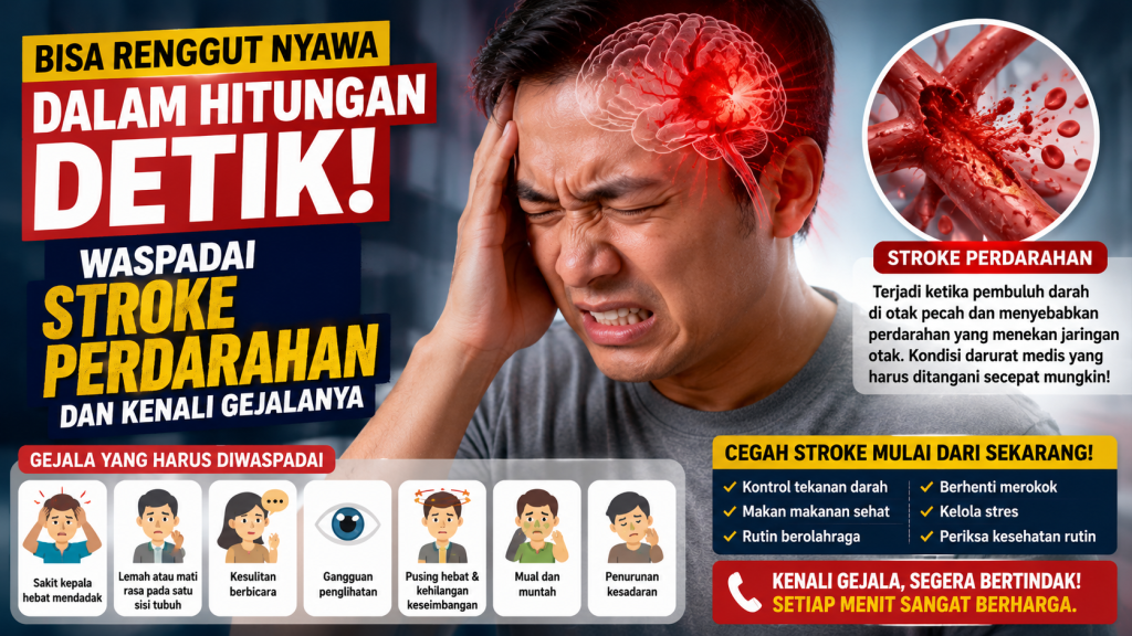 Stroke Perdarahan, Kondisi Darurat yang Bisa Berakibat Fatal Jika Terlambat Ditangani
