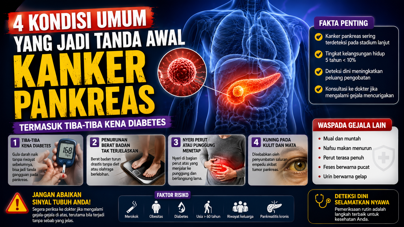 Tiba-tiba Mengidap Diabetes Bisa Jadi Tanda Kanker Pankreas, Ini Penjelasannya