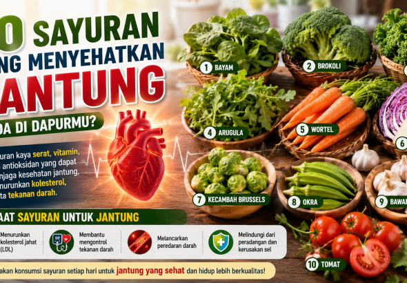 10 Sayuran Kaya Nutrisi untuk Melindungi Kesehatan Jantung
