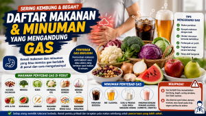 makanan penyebab gas di perut