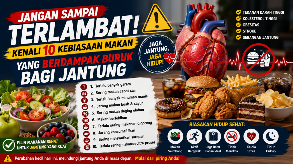 kebiasaan makan yang berdampak buruk bagi jantung