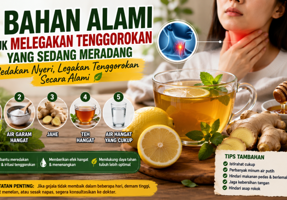 5 Cara Alami Melegakan Tenggorokan yang Sakit dan Meradang