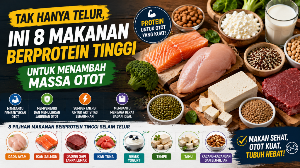makanan berprotein tinggi untuk menambah massa otot