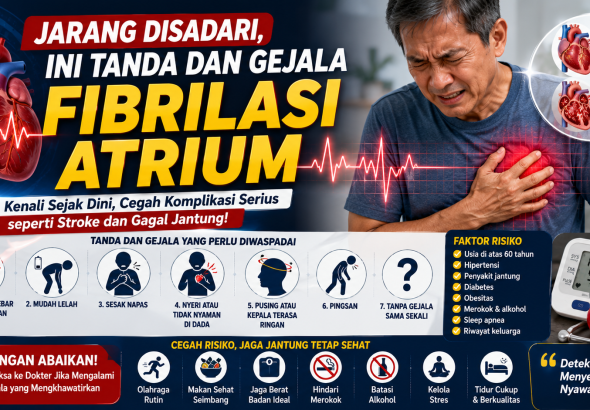 Fibrilasi Atrium: Penyebab, Gejala, dan Cara Mengenalinya Sejak Awal