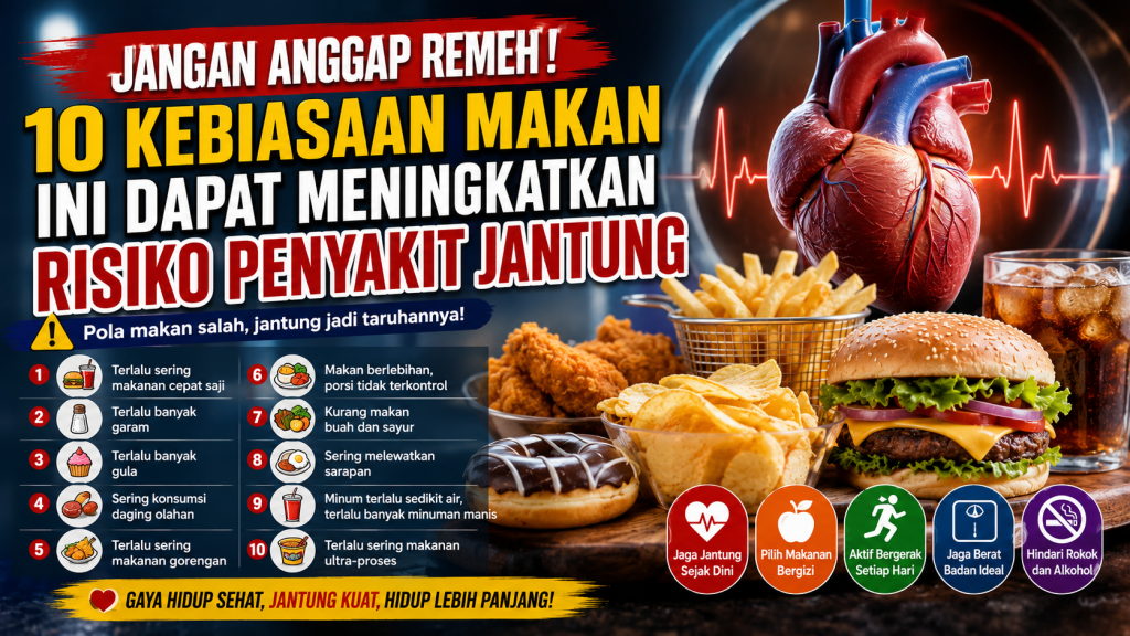 kebiasaan makan penyebab penyakit jantung
