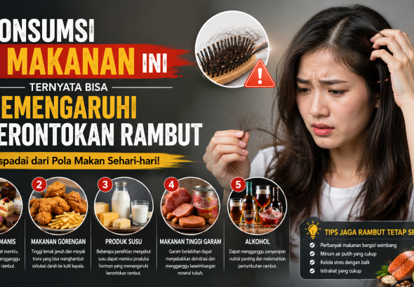 makanan penyebab rambut rontok