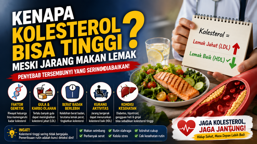 kolesterol tinggi meski jarang makan lemak