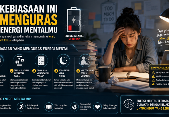 5 Kebiasaan yang Bikin Energi Mental Cepat Habis, Nomor 1 Sering Dilakukan
