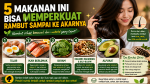 makanan untuk memperkuat rambut