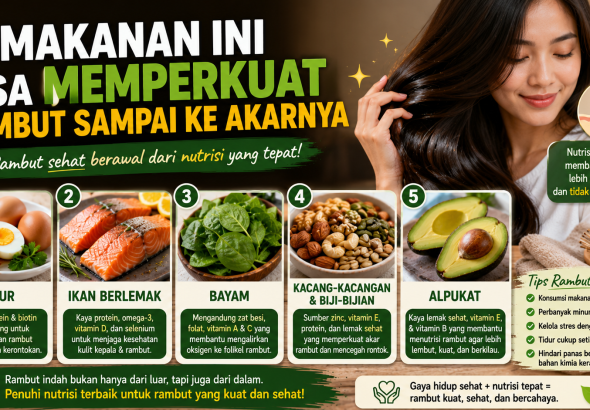 makanan untuk memperkuat rambut