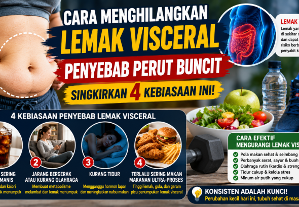 cara menghilangkan lemak visceral