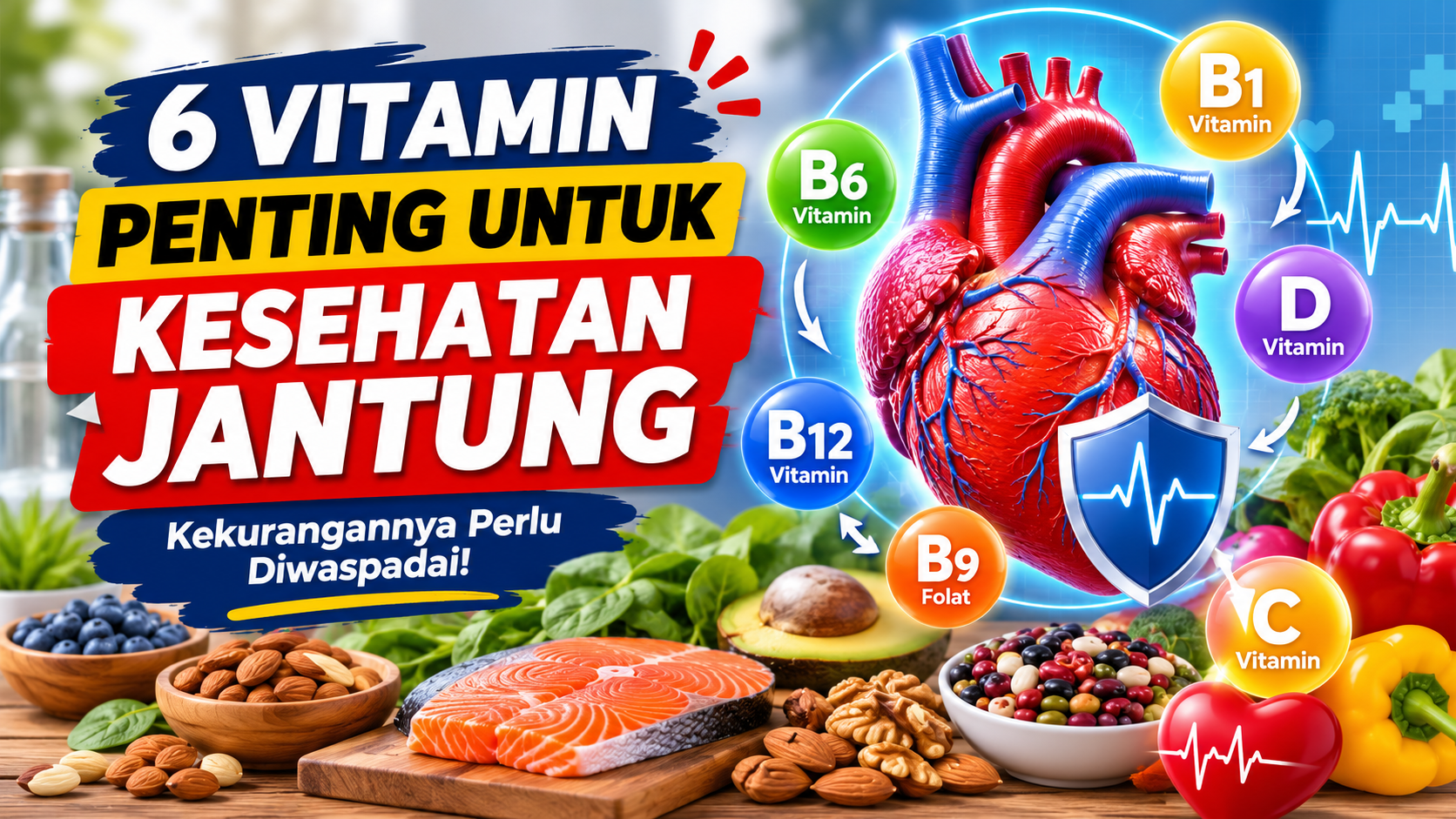 Jantung Tetap Sehat, Ini 6 Vitamin yang Perlu Dipenuhi Setiap Hari