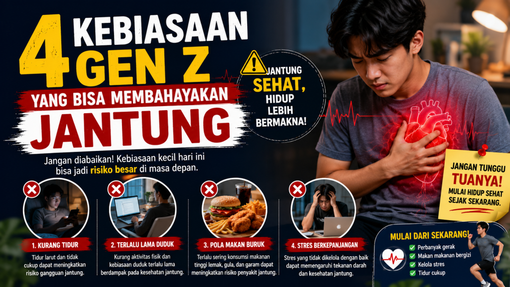kebiasaan Gen Z yang membahayakan jantung