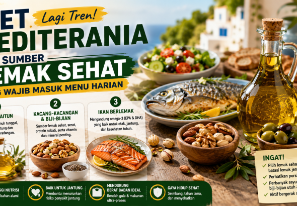 lemak sehat Diet Mediterania