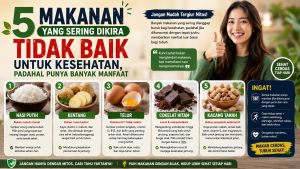 5 Makanan yang Sering Dikira Tidak Baik untuk Kesehatan