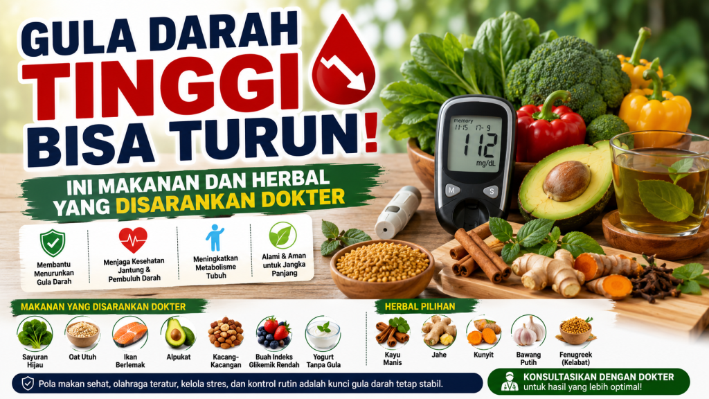 Gula Darah Tinggi Bisa Turun, Ini Makanan dan Herbal yang Disarankan Dokter